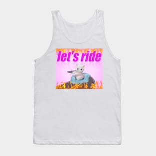 Let's Ride Charli XCX Calico Critters Cat 2 Tank Top